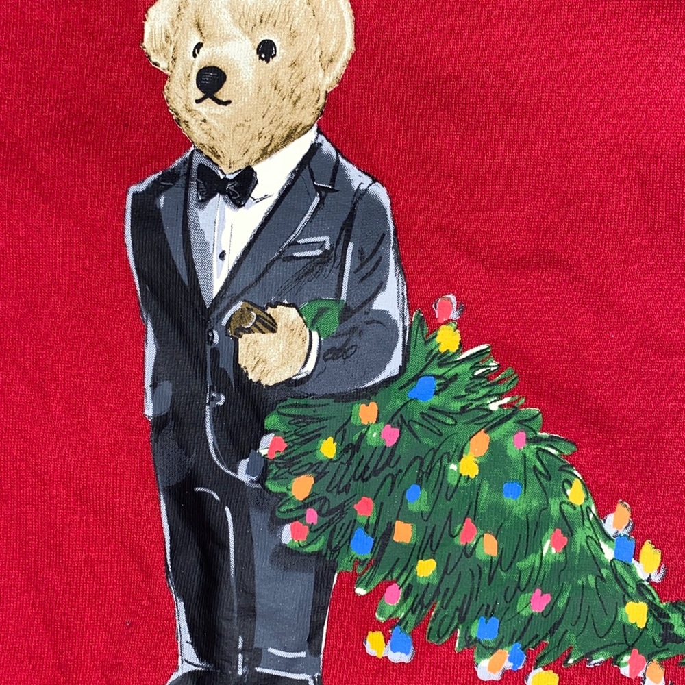 Polo by Ralph Lauren • Kids • Red Holiday Bear Sweatshirt - Picture 4 of 4